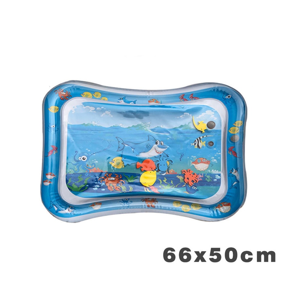 Baby Water Playing Mat Inflatable Aquarium Tummy Time Toy Water Cushion Infants Toddlers Water Fill Prostrate Water Mat Pad